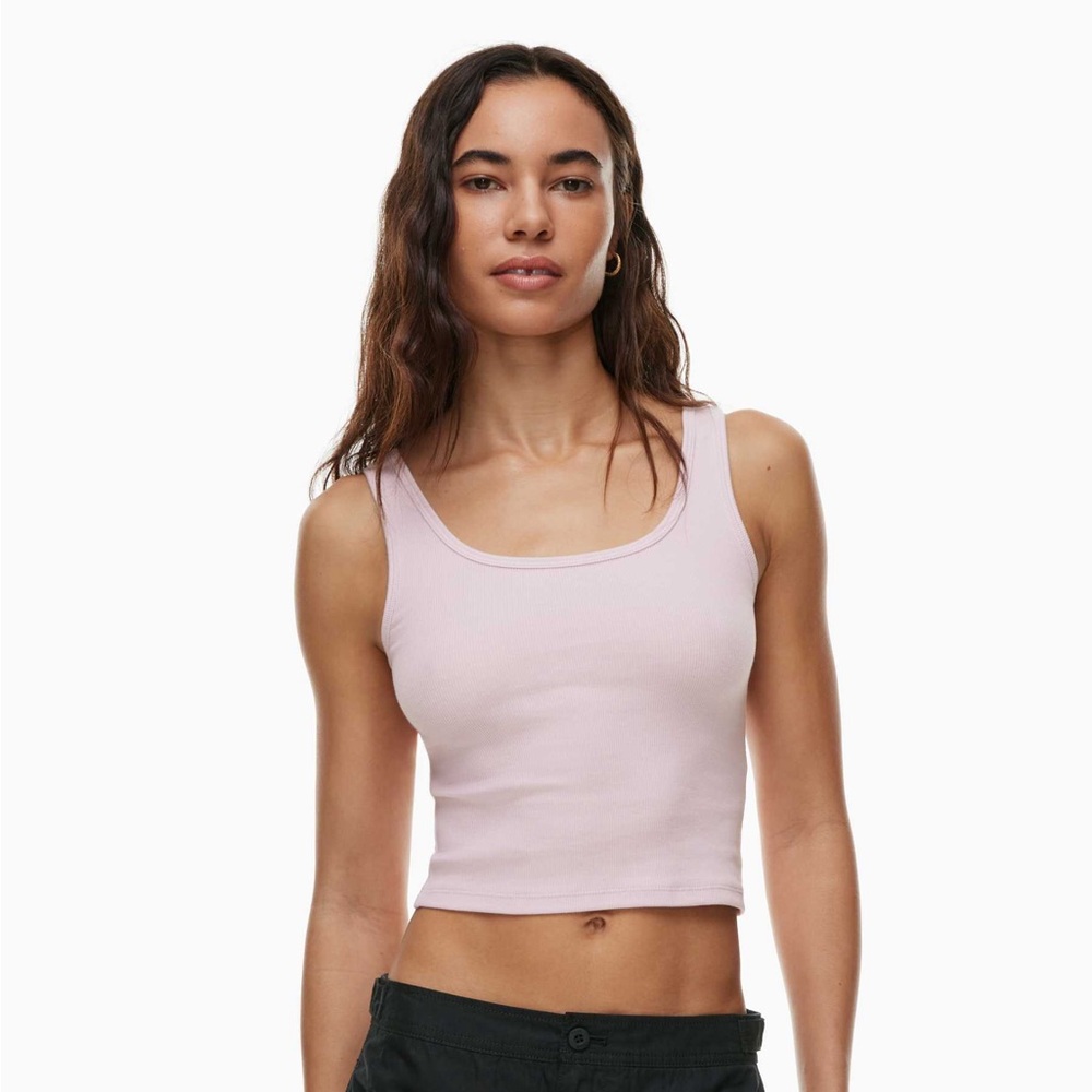 Aritzia Tna HomeStretch™ Scoopneck Waist Tank (Teal)